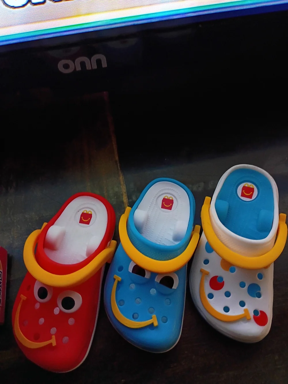 McDonald's Kids Mini Clog Toy Set in Red, Blue, White